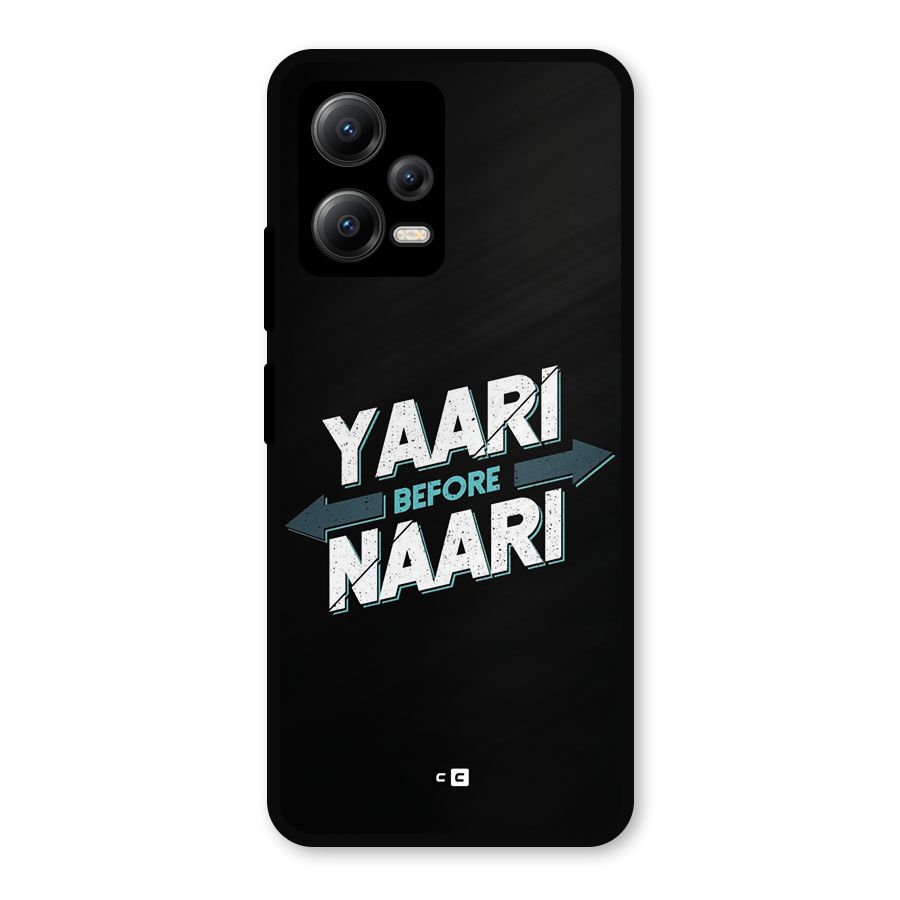 Yaari Naari Metal Back Case for Redmi Note 12 5G