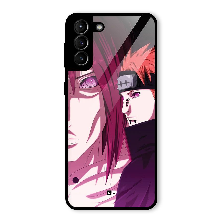 Yahiko With Nagato Glass Back Case for Galaxy S21 Plus