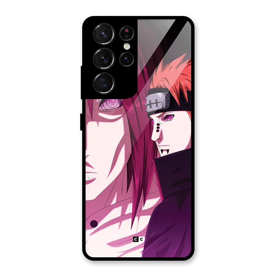 Yahiko With Nagato Glass Back Case for Galaxy S21 Ultra 5G