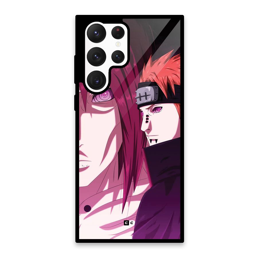 Yahiko With Nagato Glass Back Case for Galaxy S22 Ultra 5G