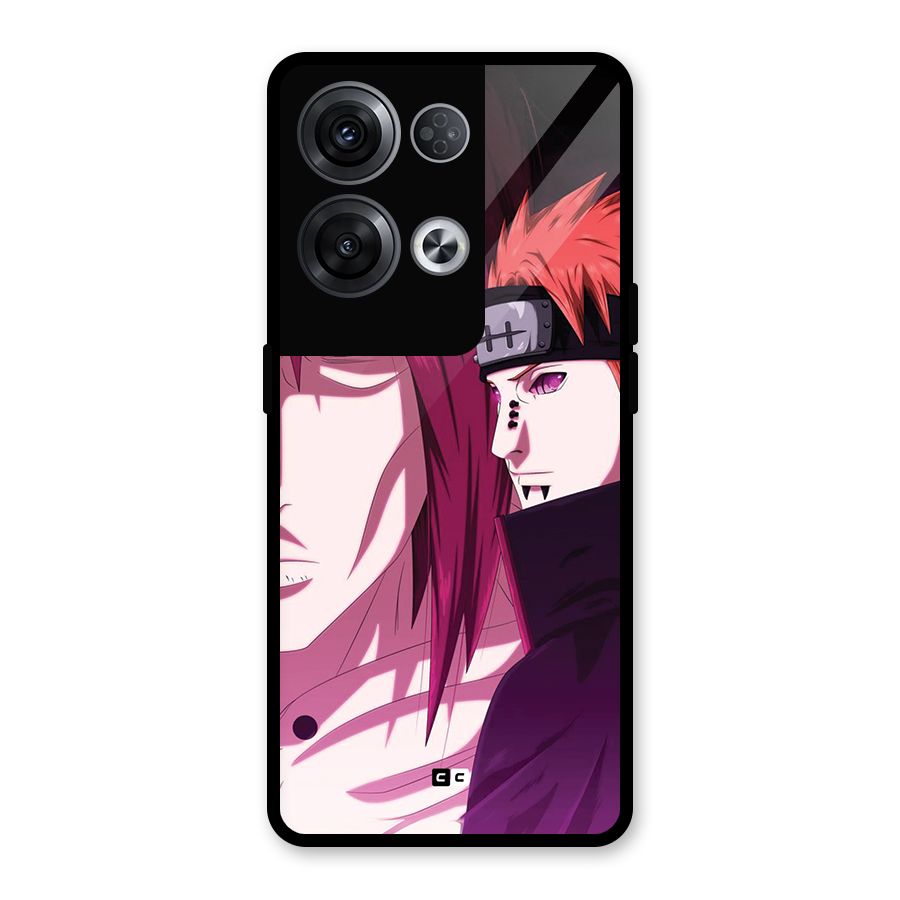 Yahiko With Nagato Glass Back Case for Oppo Reno8 Pro 5G