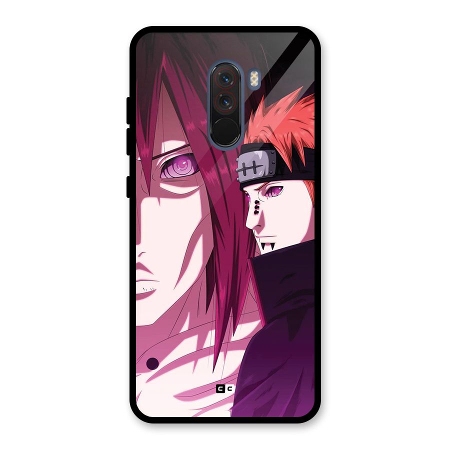 Yahiko With Nagato Glass Back Case for Poco F1