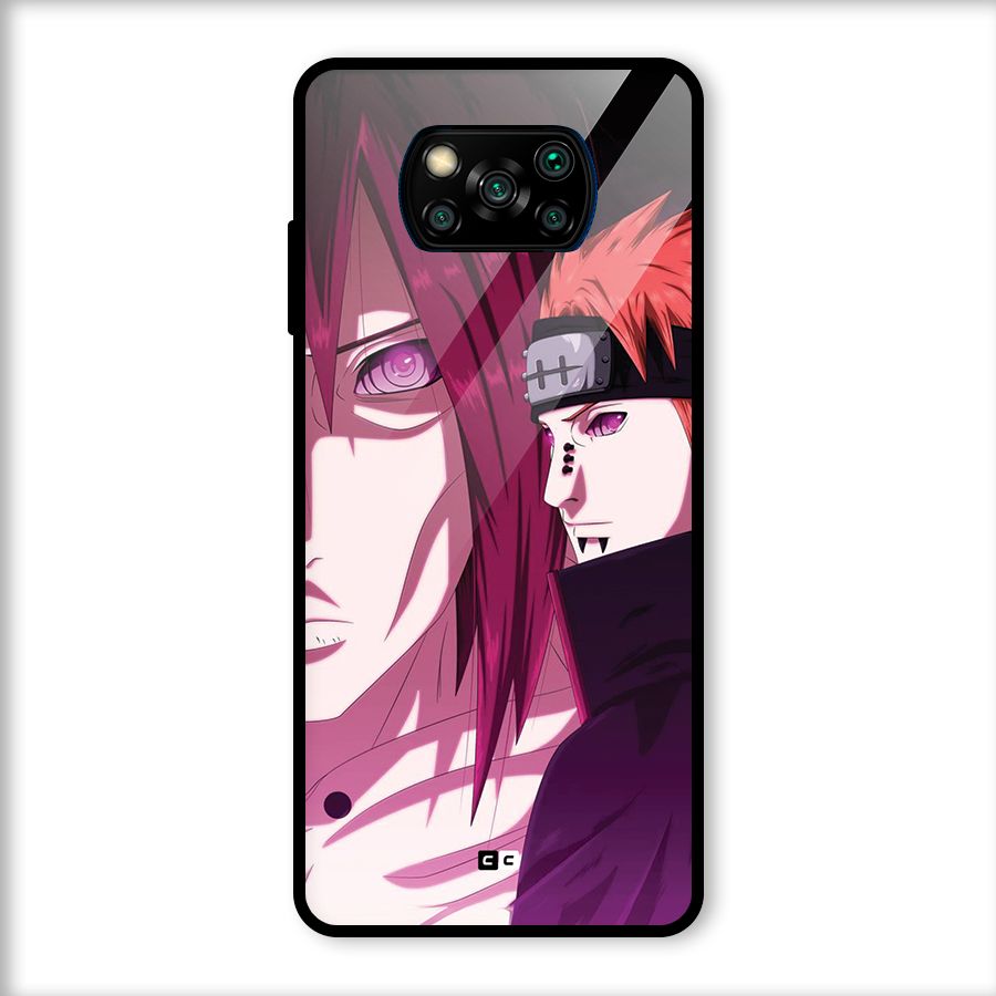 Yahiko With Nagato Glass Back Case for Poco X3