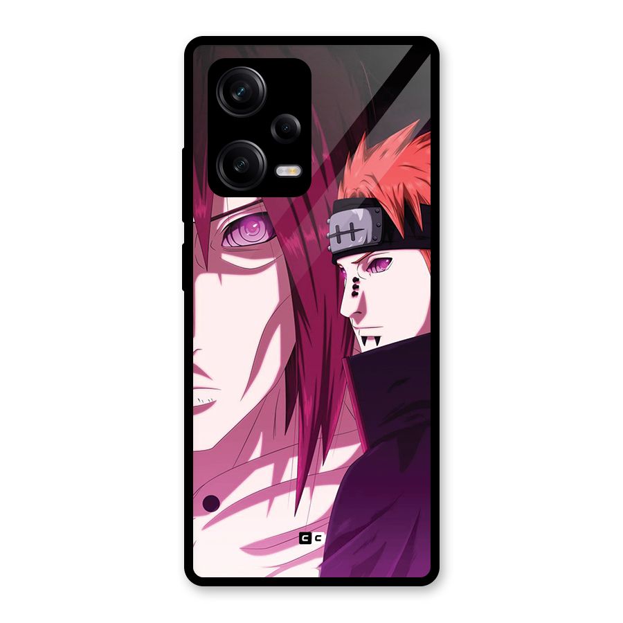 Yahiko With Nagato Glass Back Case for Redmi Note 12 Pro