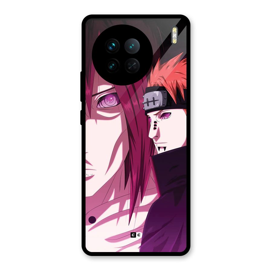 Yahiko With Nagato Glass Back Case for Vivo X90