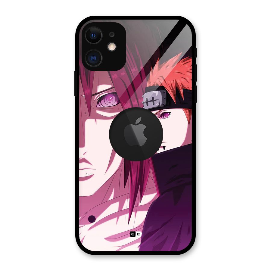 Yahiko With Nagato Glass Back Case for iPhone 11 Logo Cut