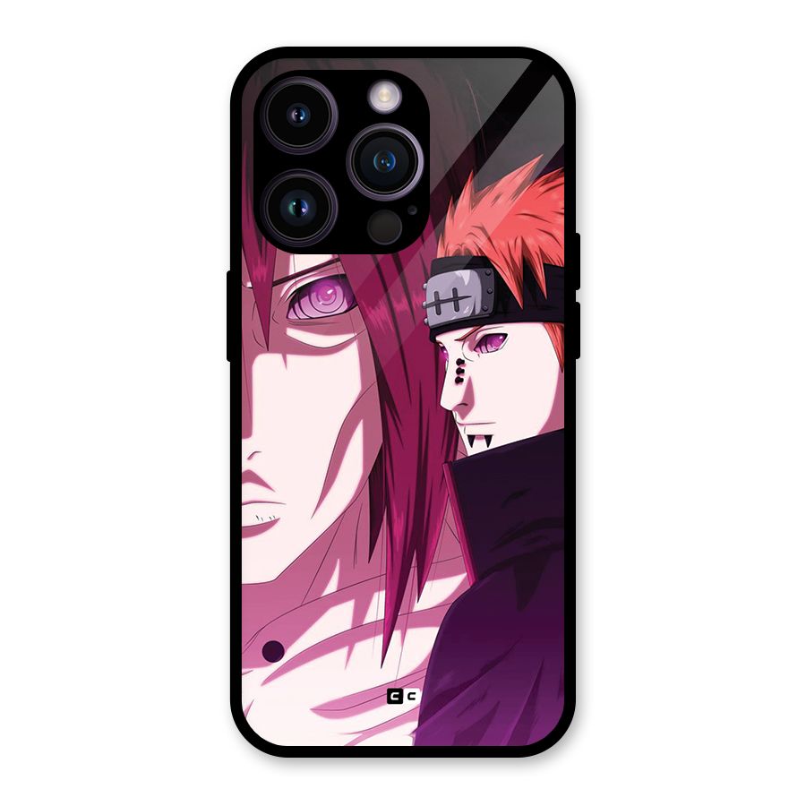 Yahiko With Nagato Glass Back Case for iPhone 14 Pro