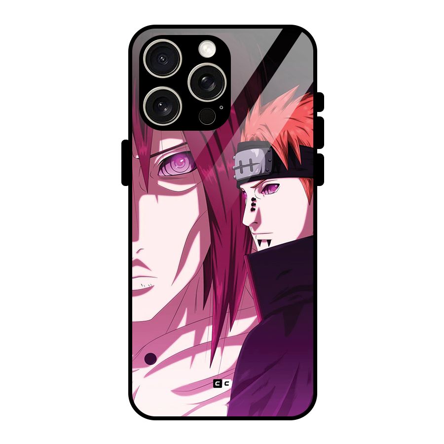 Yahiko With Nagato Glass Back Case for iPhone 15 Pro Max