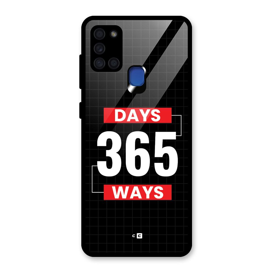 Year Ways Glass Back Case for Galaxy A21s