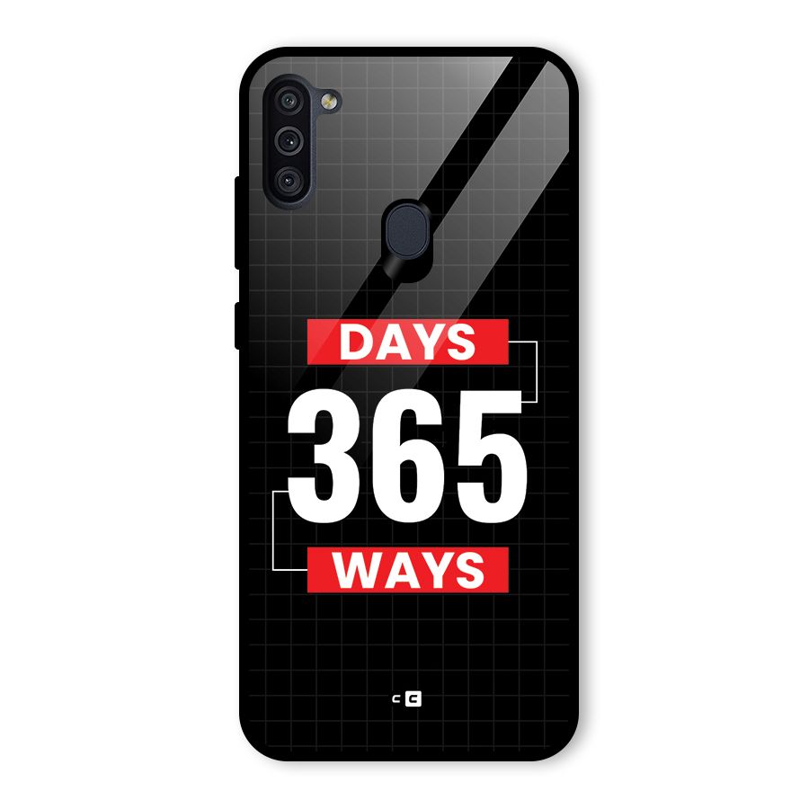 Year Ways Glass Back Case for Galaxy M11