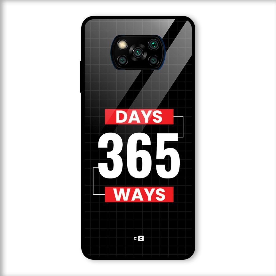 Year Ways Glass Back Case for Poco X3