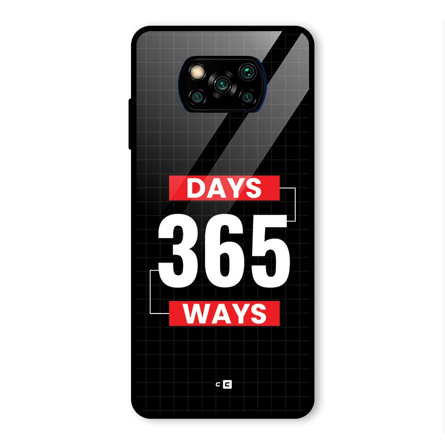 Year Ways Glass Back Case for Poco X3 Pro