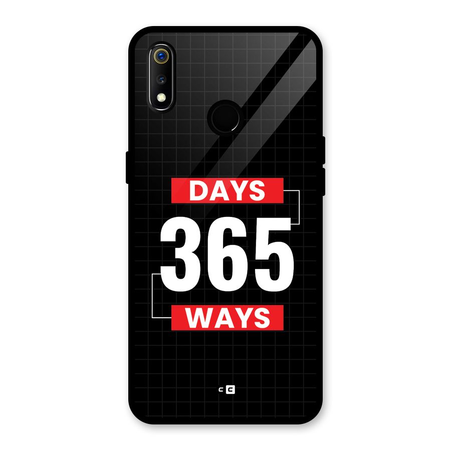 Year Ways Glass Back Case for Realme 3