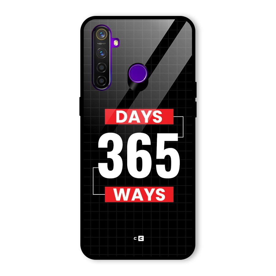 Year Ways Glass Back Case for Realme 5 Pro