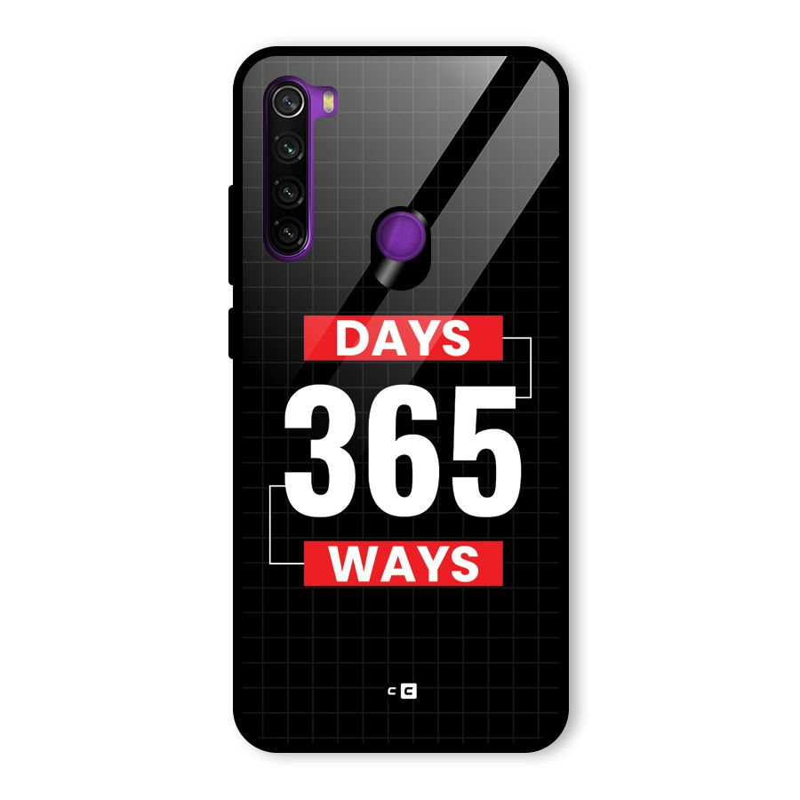 Year Ways Glass Back Case for Redmi Note 8