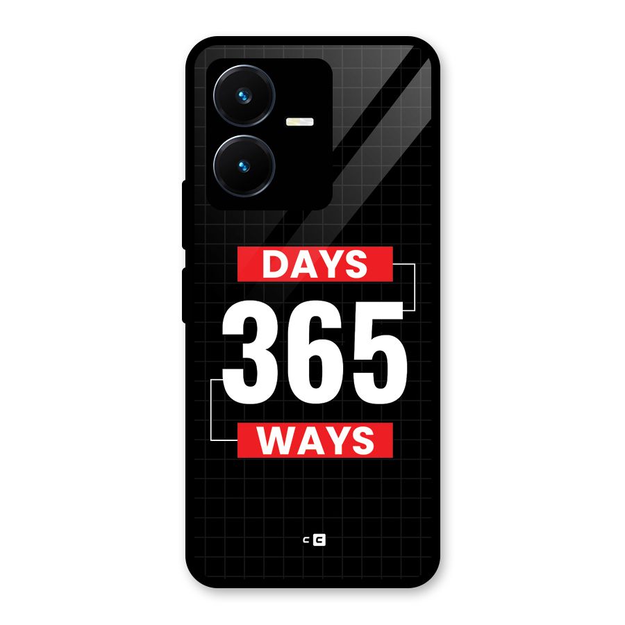 Year Ways Glass Back Case for Vivo Y22s