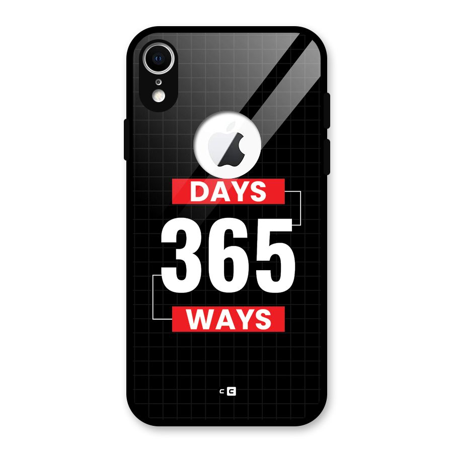 Year Ways Glass Back Case for iPhone XR Logo Cut