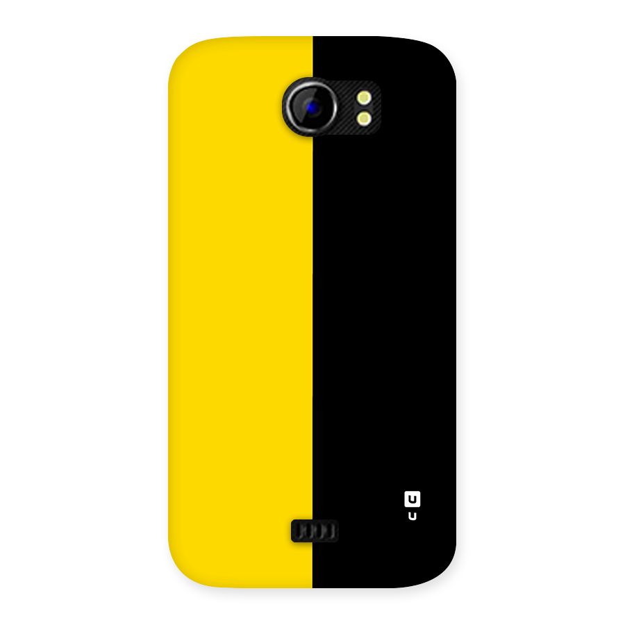 Yellow Black Super Minimalistic Back Case for Canvas 2 A110