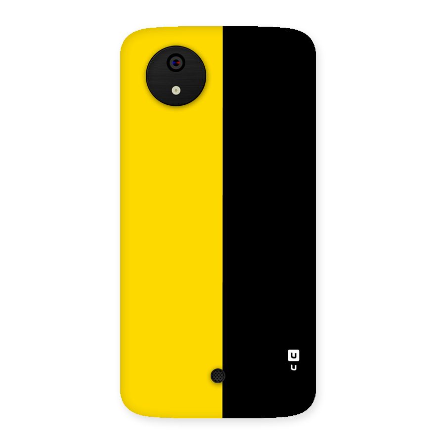 Yellow Black Super Minimalistic Back Case for Canvas A1  AQ4501