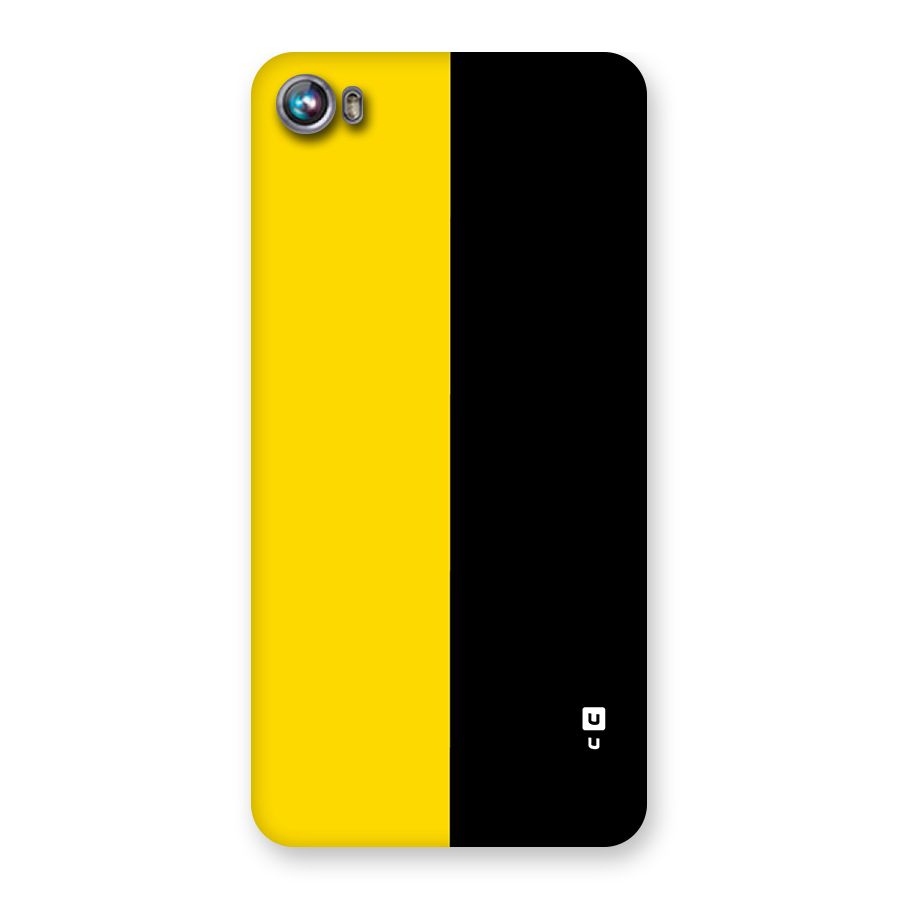 Yellow Black Super Minimalistic Back Case for Canvas Fire 4 (A107)
