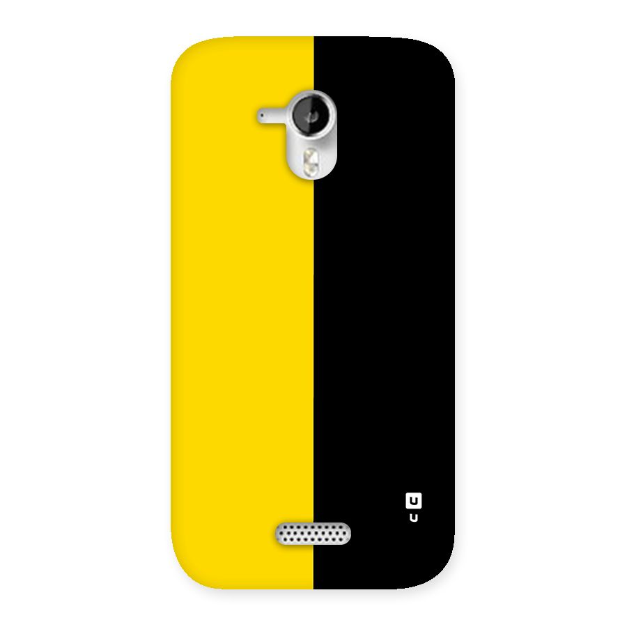Yellow Black Super Minimalistic Back Case for Canvas HD A116