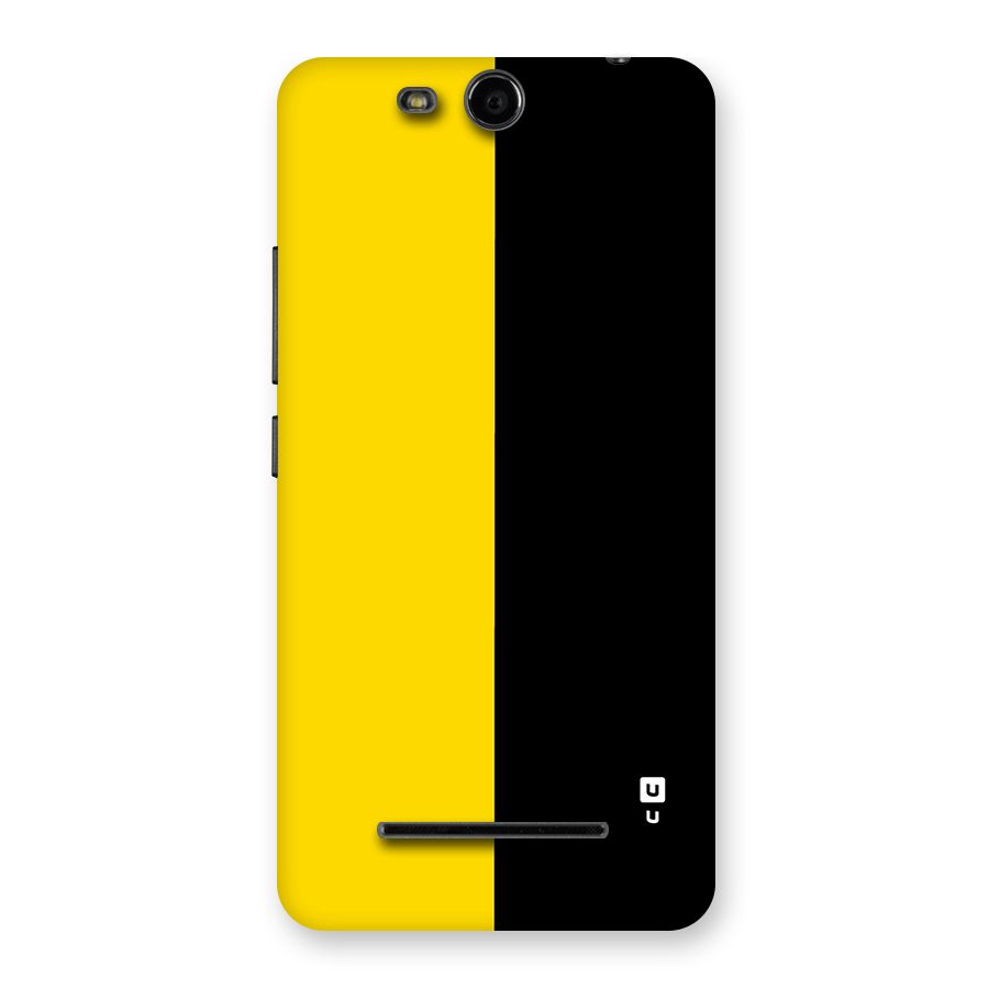 Yellow Black Super Minimalistic Back Case for Canvas Juice 3 Q392