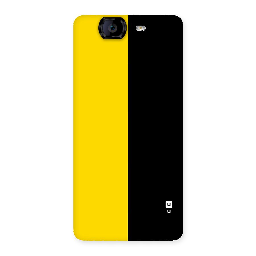 Yellow Black Super Minimalistic Back Case for Canvas Knight A350