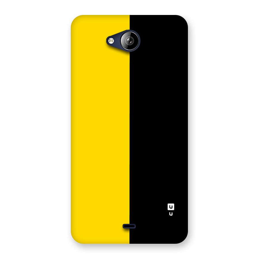 Yellow Black Super Minimalistic Back Case for Canvas Play Q355