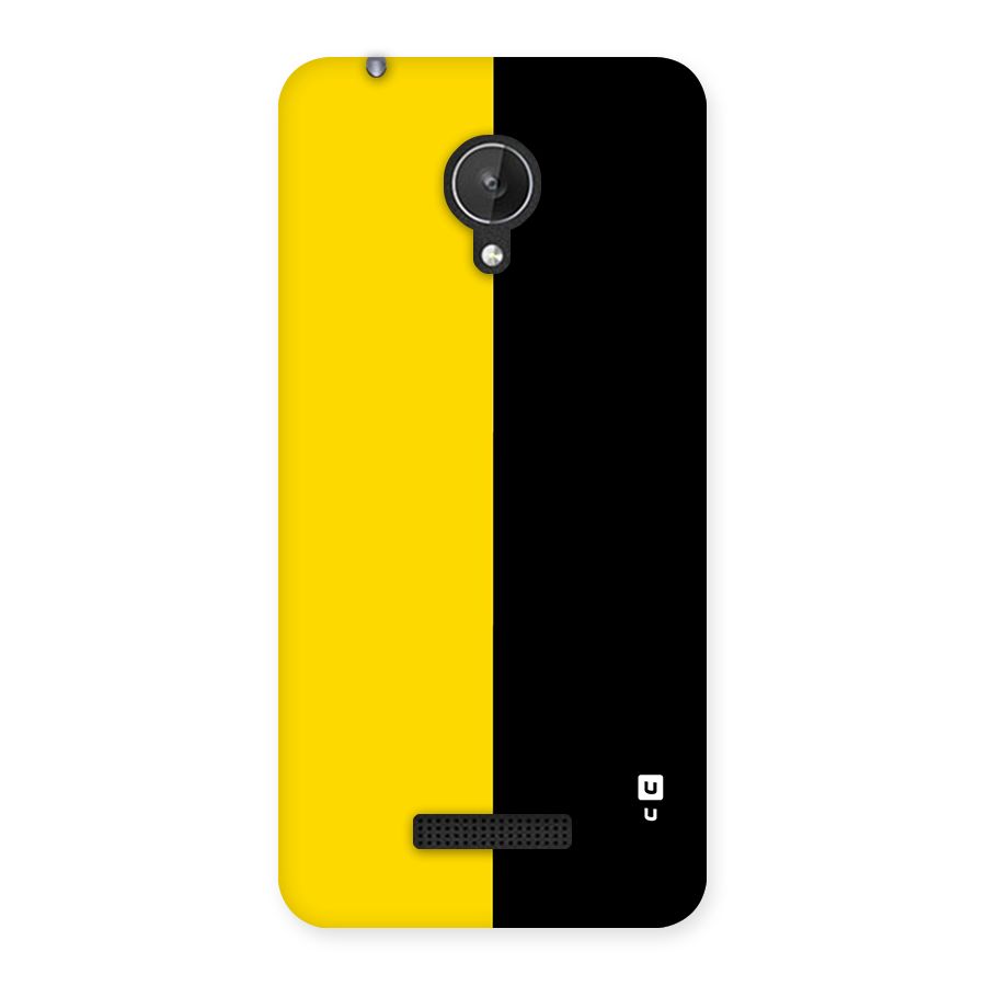 Yellow Black Super Minimalistic Back Case for Canvas Spark Q380