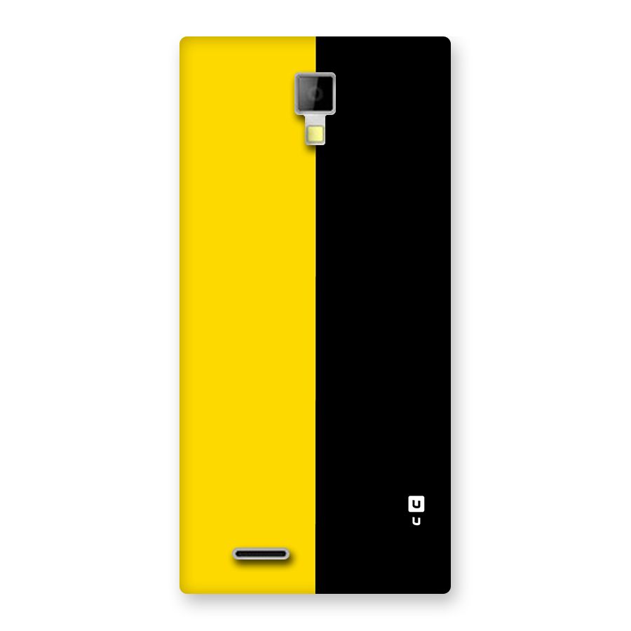 Yellow Black Super Minimalistic Back Case for Canvas Xpress A99