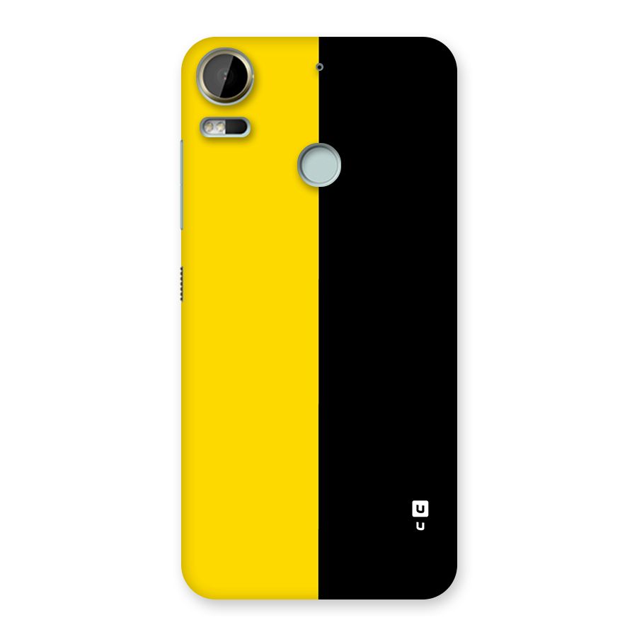 Yellow Black Super Minimalistic Back Case for Desire 10 Pro