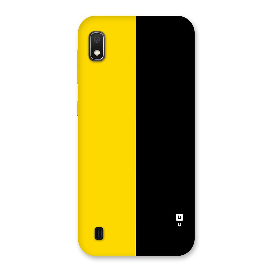 Yellow Black Super Minimalistic Back Case for Galaxy A10