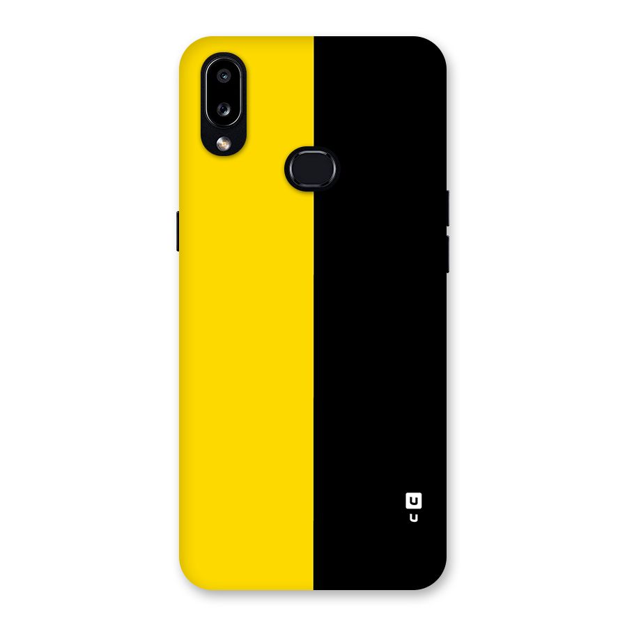 Yellow Black Super Minimalistic Back Case for Galaxy A10s