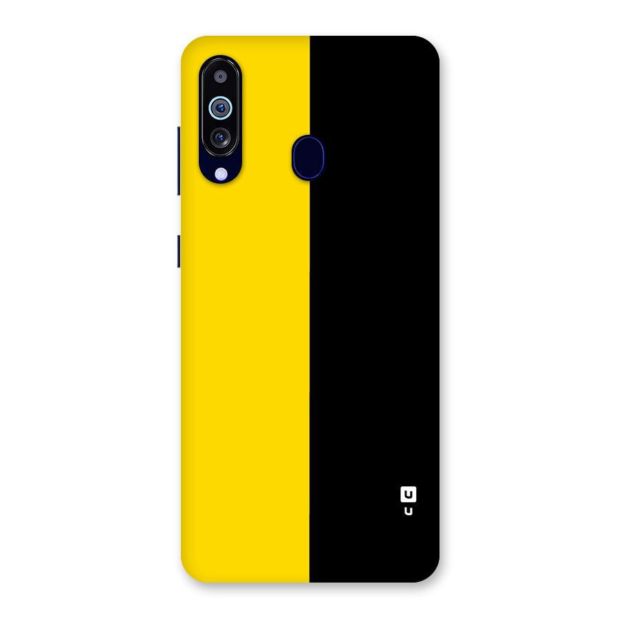 Yellow Black Super Minimalistic Back Case for Galaxy A60