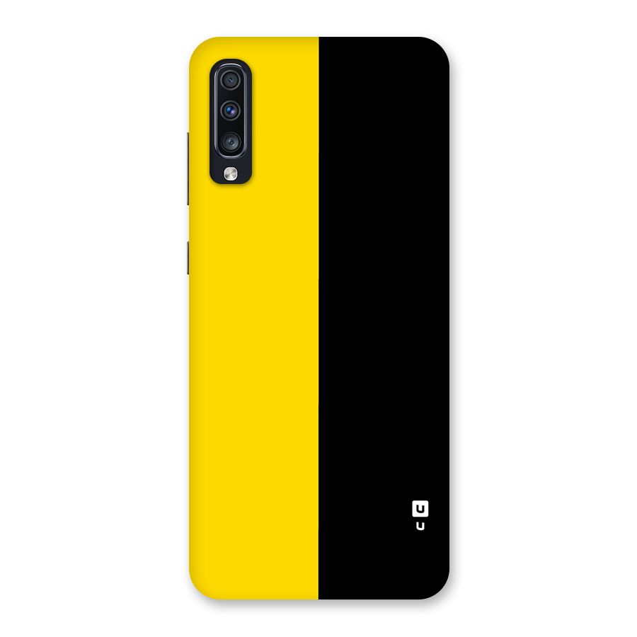 Yellow Black Super Minimalistic Back Case for Galaxy A70