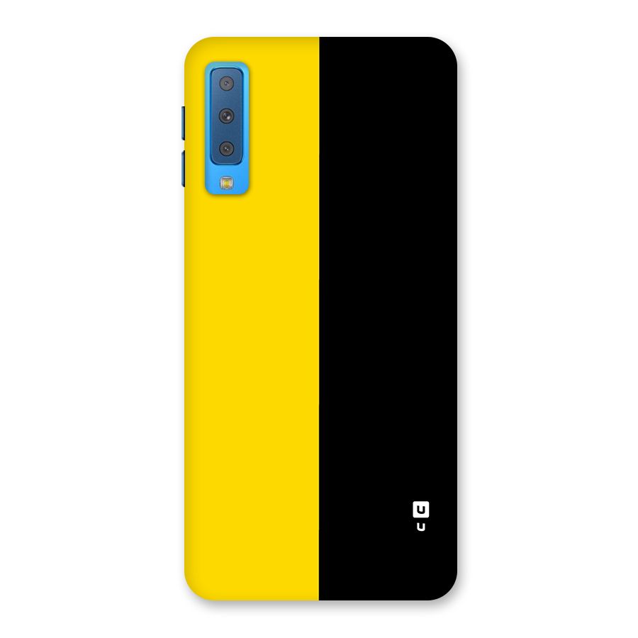 Yellow Black Super Minimalistic Back Case for Galaxy A7 (2018)