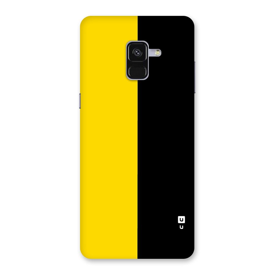 Yellow Black Super Minimalistic Back Case for Galaxy A8 Plus