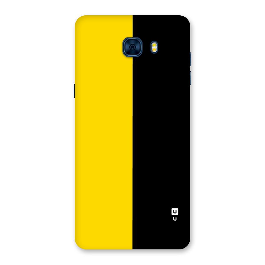 Yellow Black Super Minimalistic Back Case for Galaxy C7 Pro