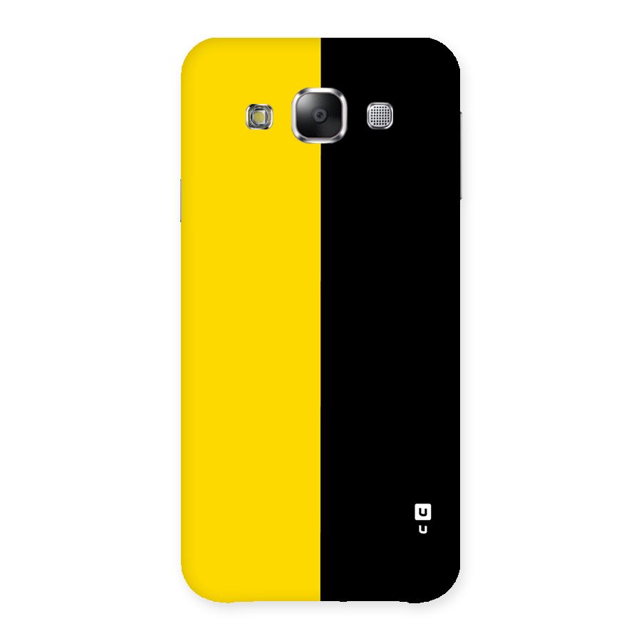 Yellow Black Super Minimalistic Back Case for Galaxy E5