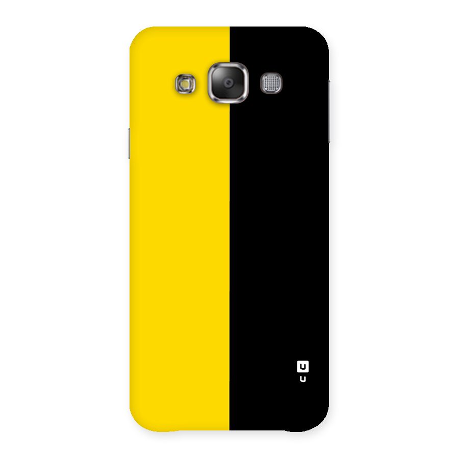 Yellow Black Super Minimalistic Back Case for Galaxy E7