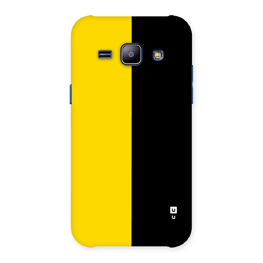 Yellow Black Super Minimalistic Back Case for Galaxy J1