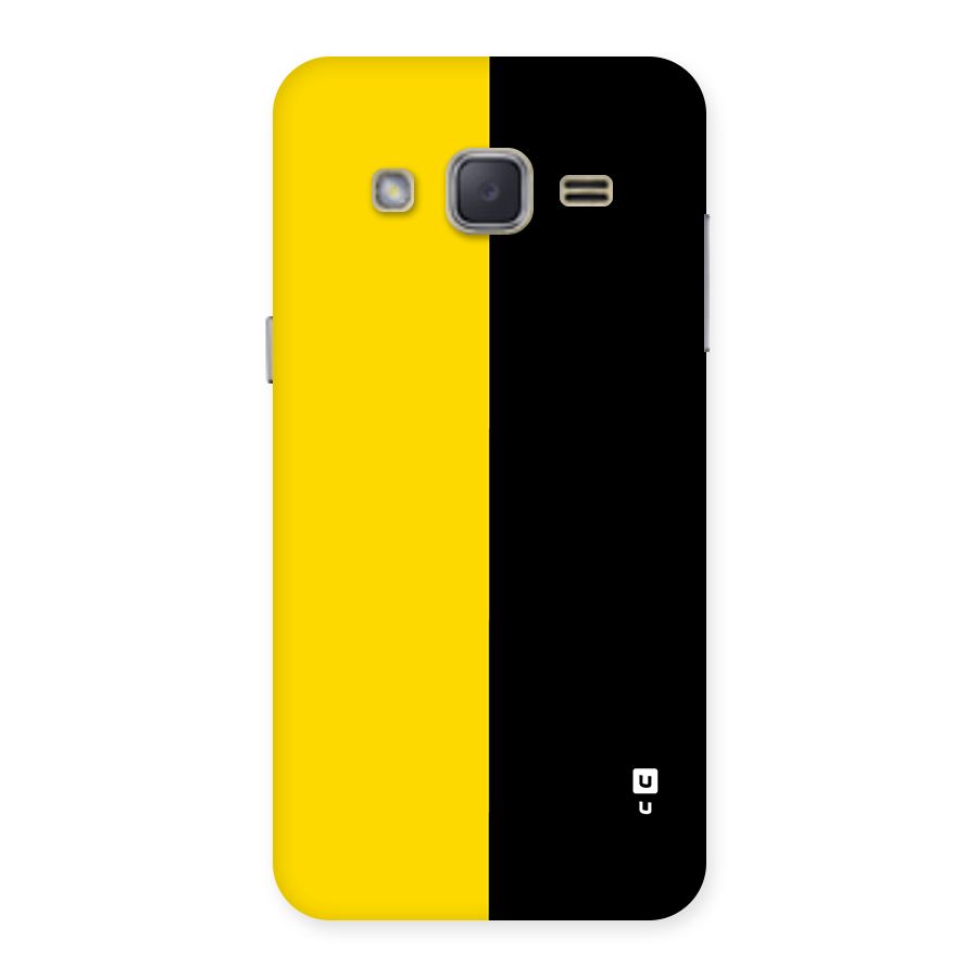 Yellow Black Super Minimalistic Back Case for Galaxy J2