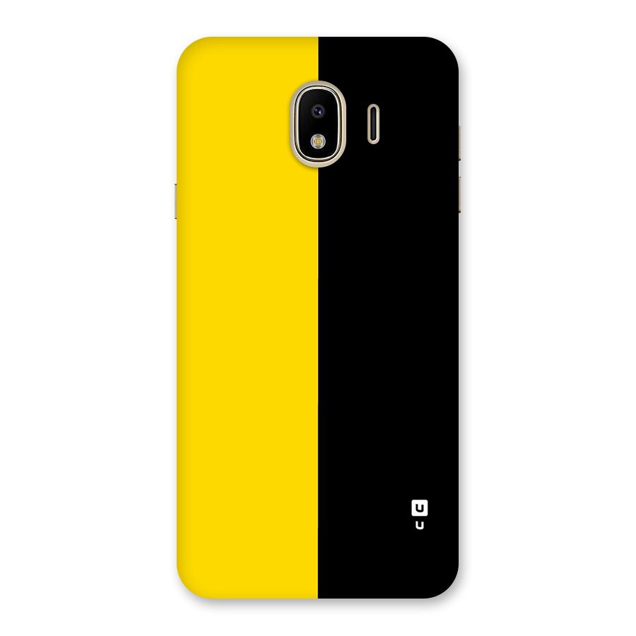 Yellow Black Super Minimalistic Back Case for Galaxy J4