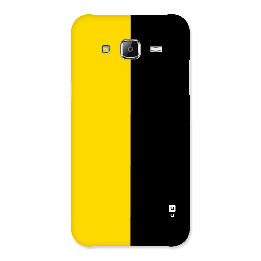 Yellow Black Super Minimalistic Back Case for Galaxy J5