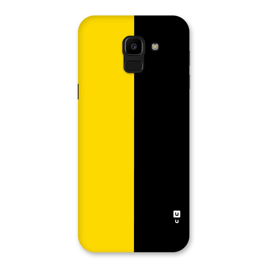 Yellow Black Super Minimalistic Back Case for Galaxy J6
