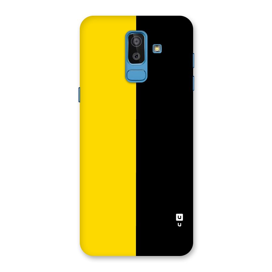 Yellow Black Super Minimalistic Back Case for Galaxy J8