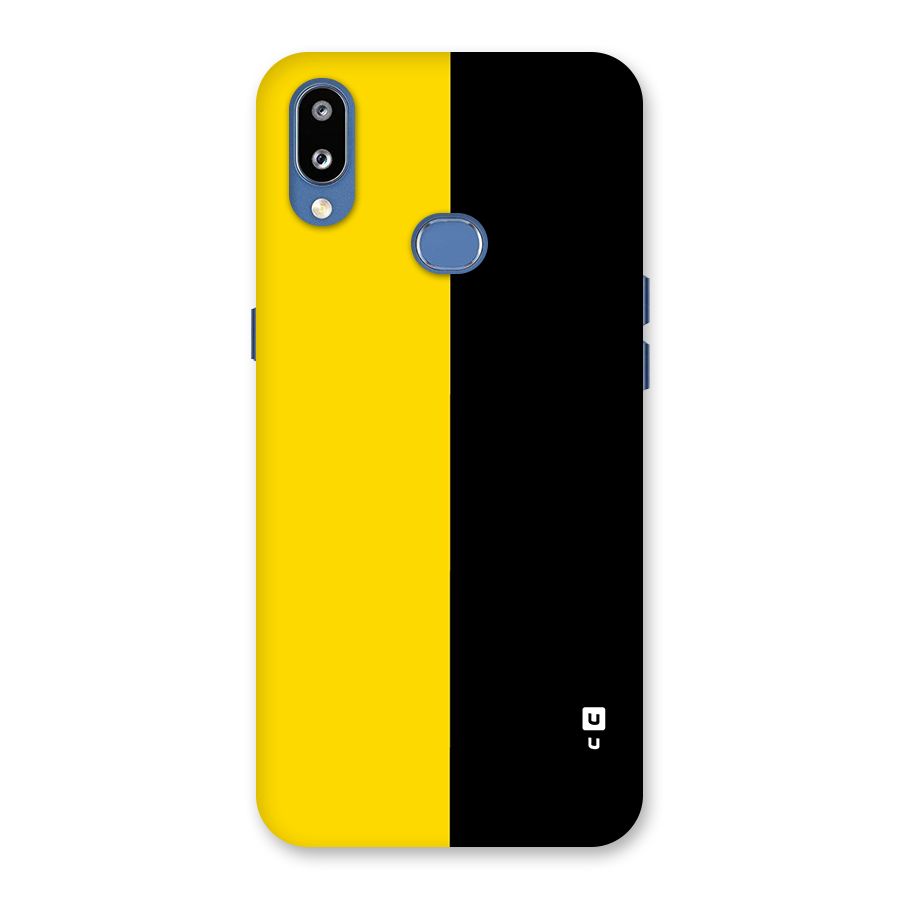 Yellow Black Super Minimalistic Back Case for Galaxy M01s