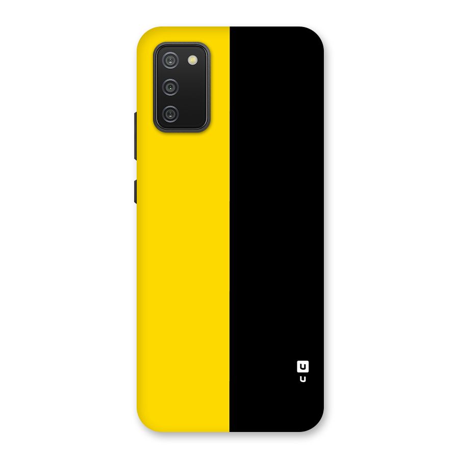 Yellow Black Super Minimalistic Back Case for Galaxy M02s