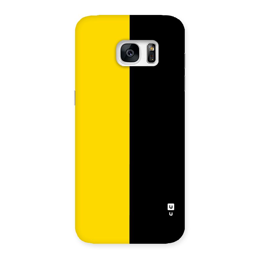 Yellow Black Super Minimalistic Back Case for Galaxy S7 Edge