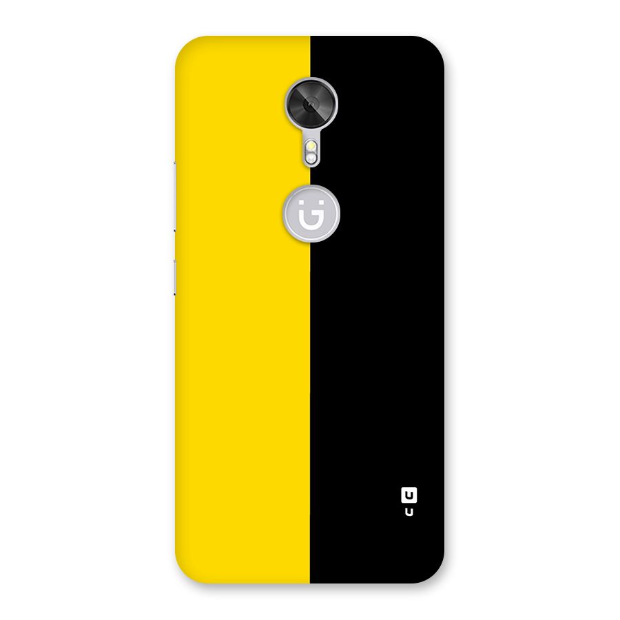 Yellow Black Super Minimalistic Back Case for Gionee A1